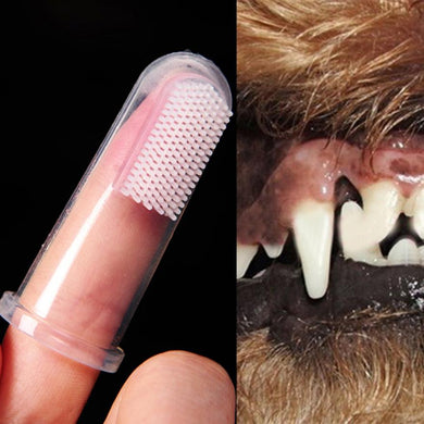 Super Soft Pet Finger Toothbrush Teddy Dog Brush Bad Breath Tartar Teeth Tool JULY6