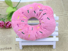 13Cm Sightly Pet Chew Cotton Donut Play Toys Lovely Pet Dog Puppy Cat Tugging Chew Squeaker Quack Sound Toy Chew Donut Play Toys